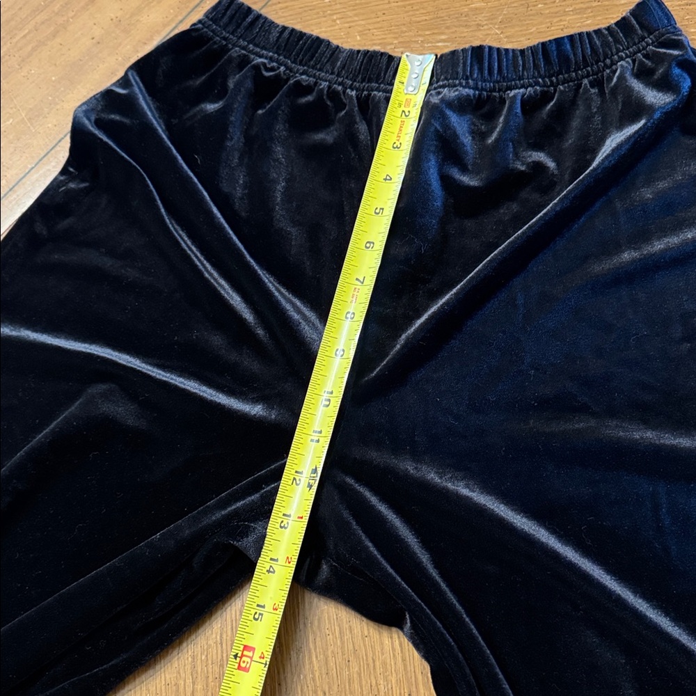 Vintage 90s Velvet 2-Piece Set Pull on Pants Sleeveless Top Black M Yi Lin EUC - Picture 10 of 14